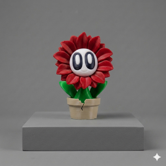 3D Printed Potted Flower – Interactive Desk Toy & Collectible