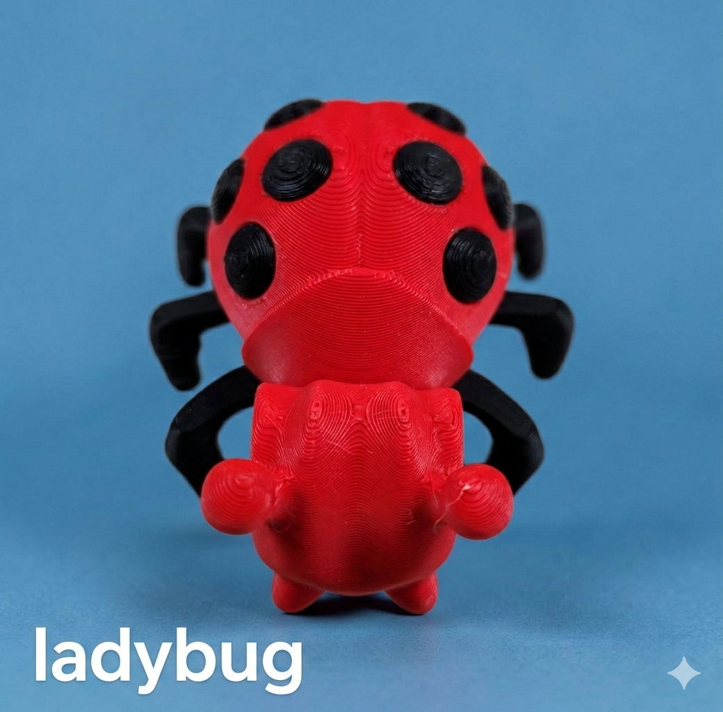 Articulated Blob Beetle Collection – Colorful 3D Printed Insect Fidget Toys