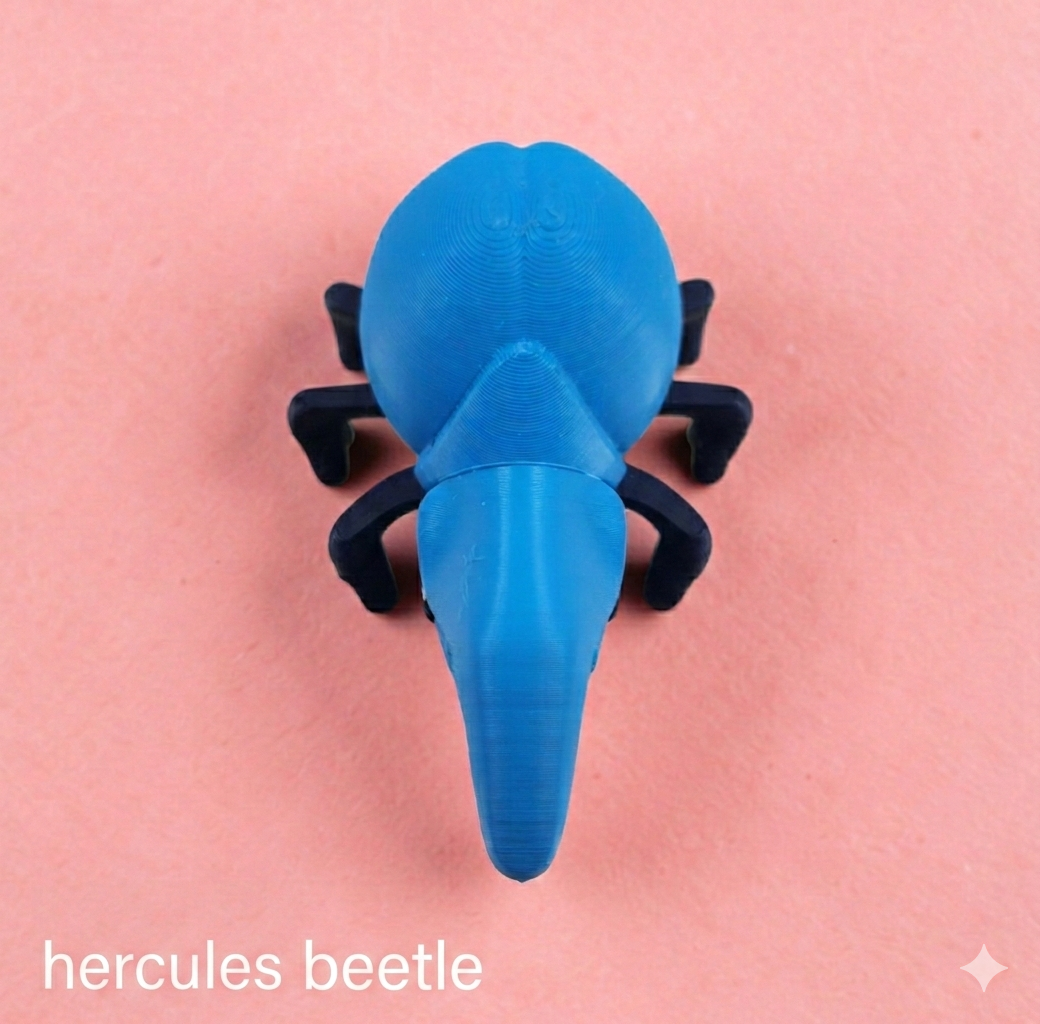 Articulated Blob Beetle Collection – Colorful 3D Printed Insect Fidget Toys