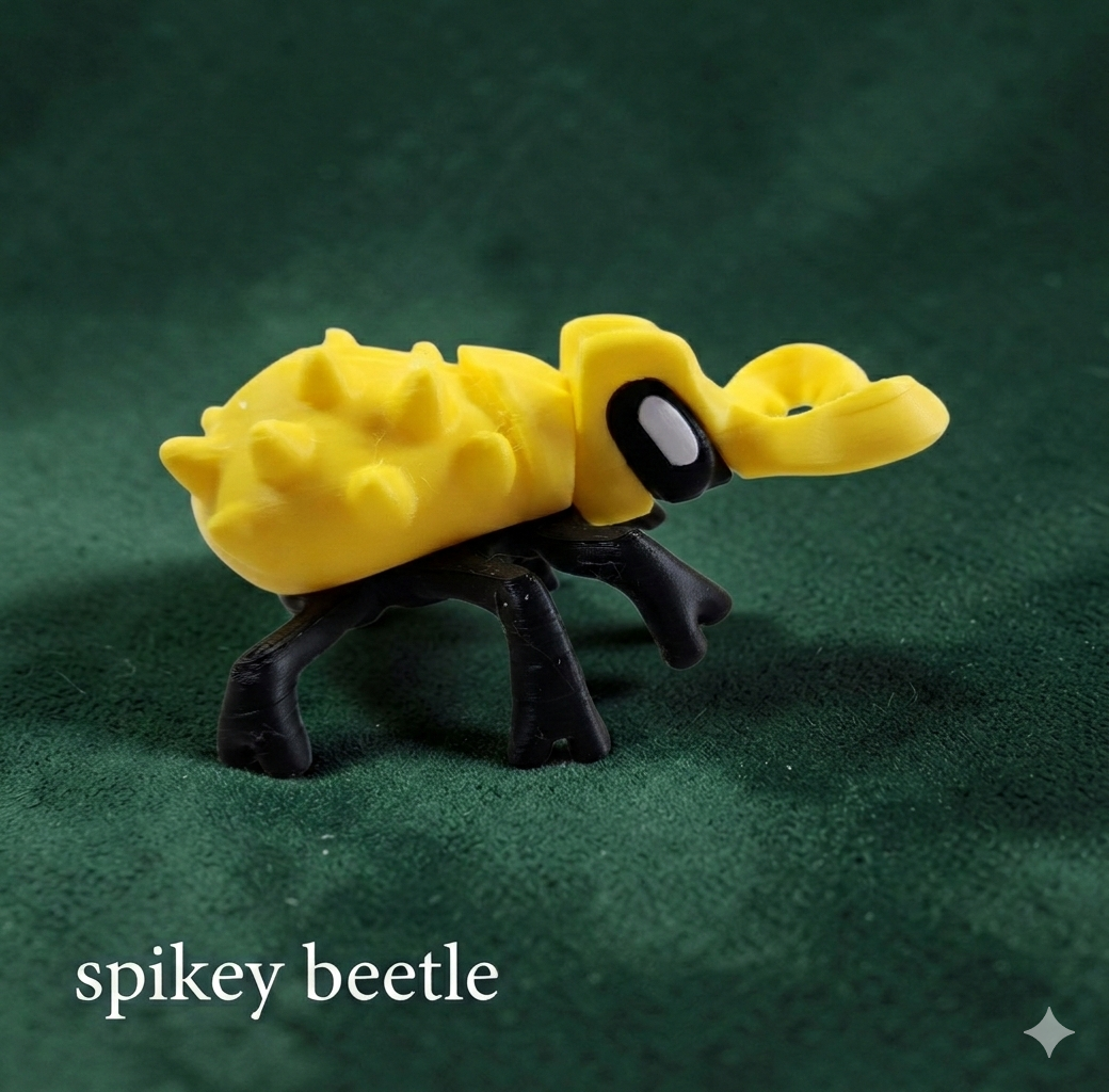 Articulated Blob Beetle Collection – Colorful 3D Printed Insect Fidget Toys