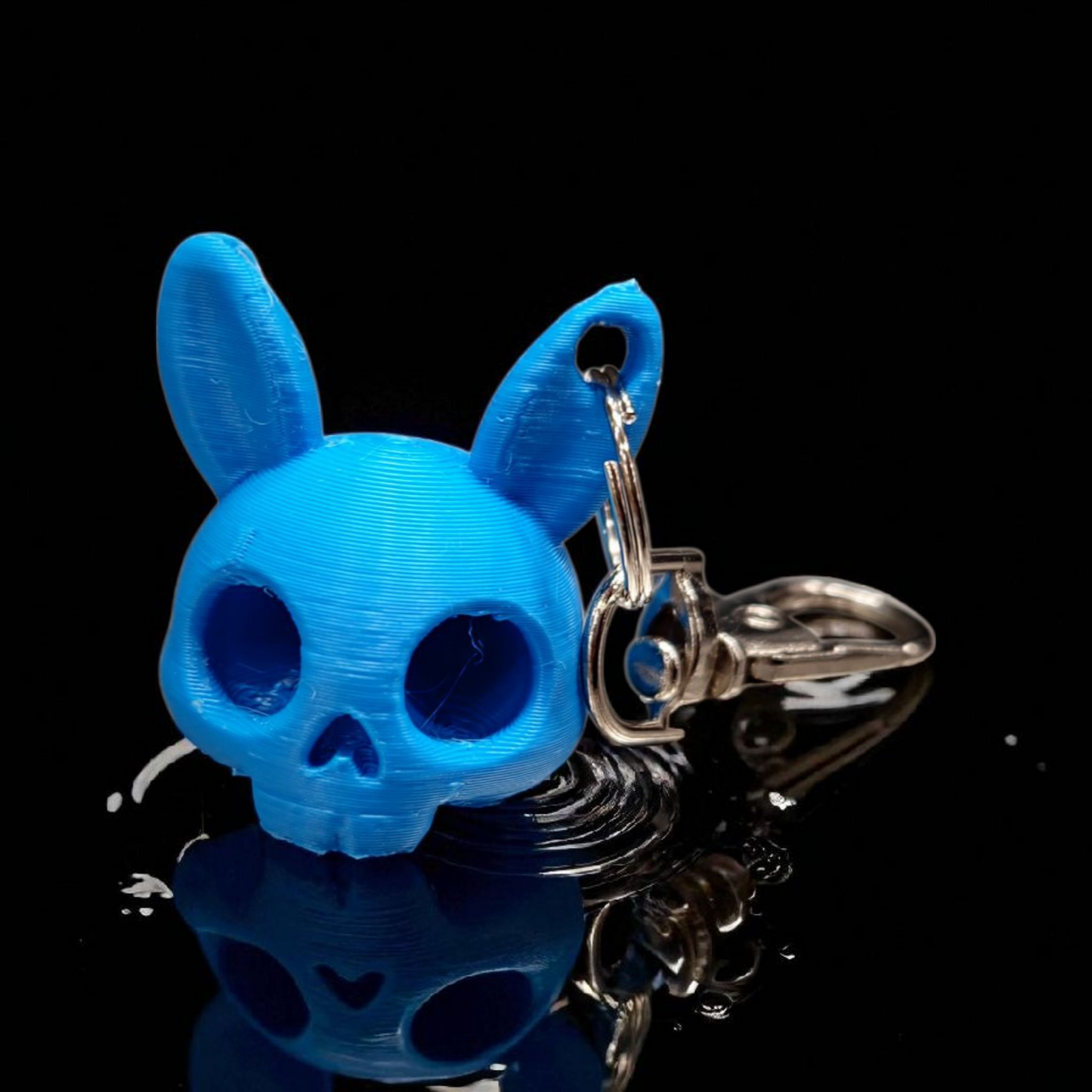 Bunny Skull Keychain