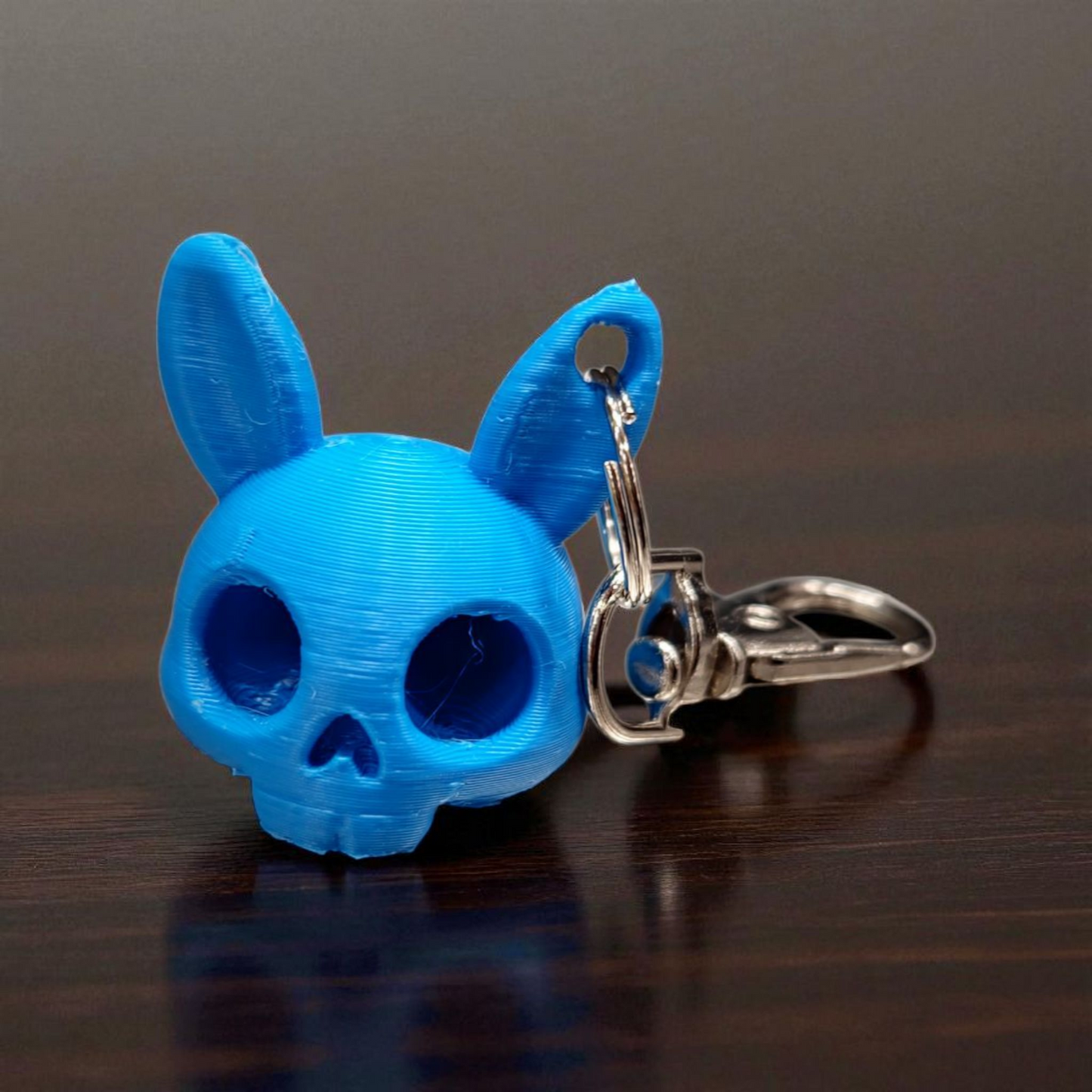 Bunny Skull Keychain
