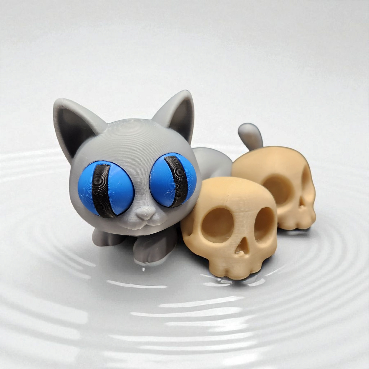Spooky Cat & Skulls Halloween Display