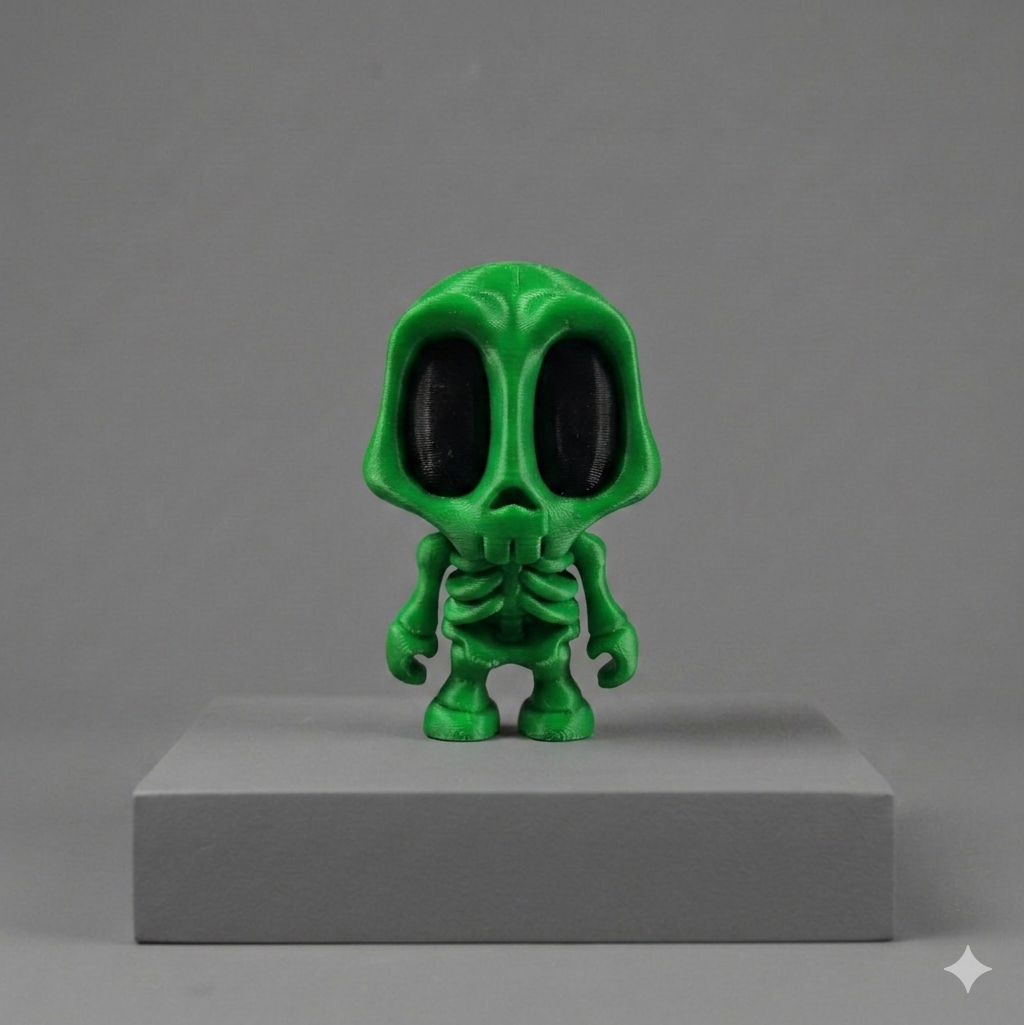 Articulated Stylized Skeleton Figure – 3D Printed Collectible