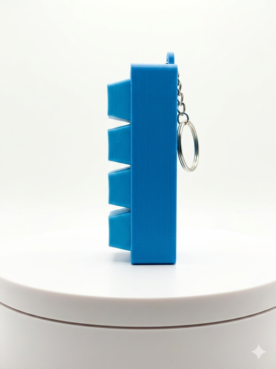 Mechanical Key Switch Fidget Clicker Keychain | 4-Key Tactile EDC Stress Toy