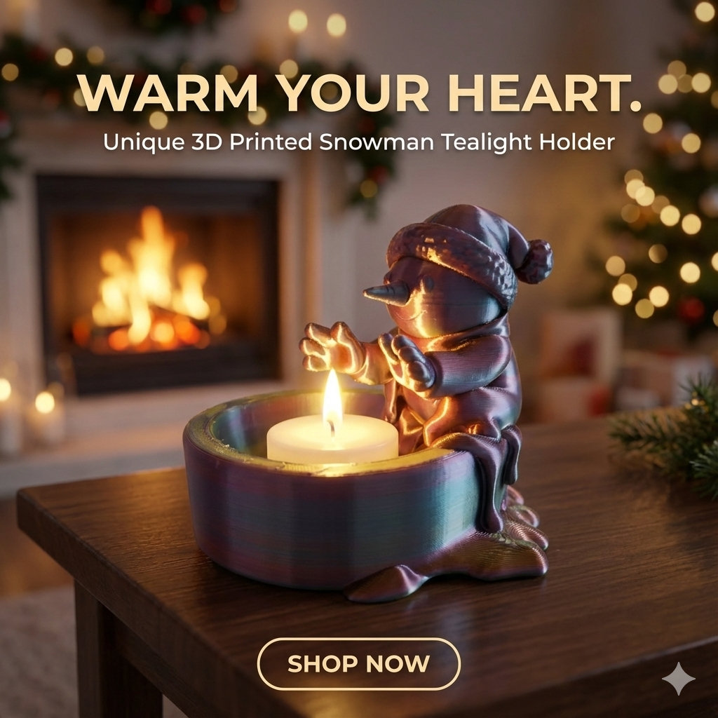 Unique Snowman Tealight Holder