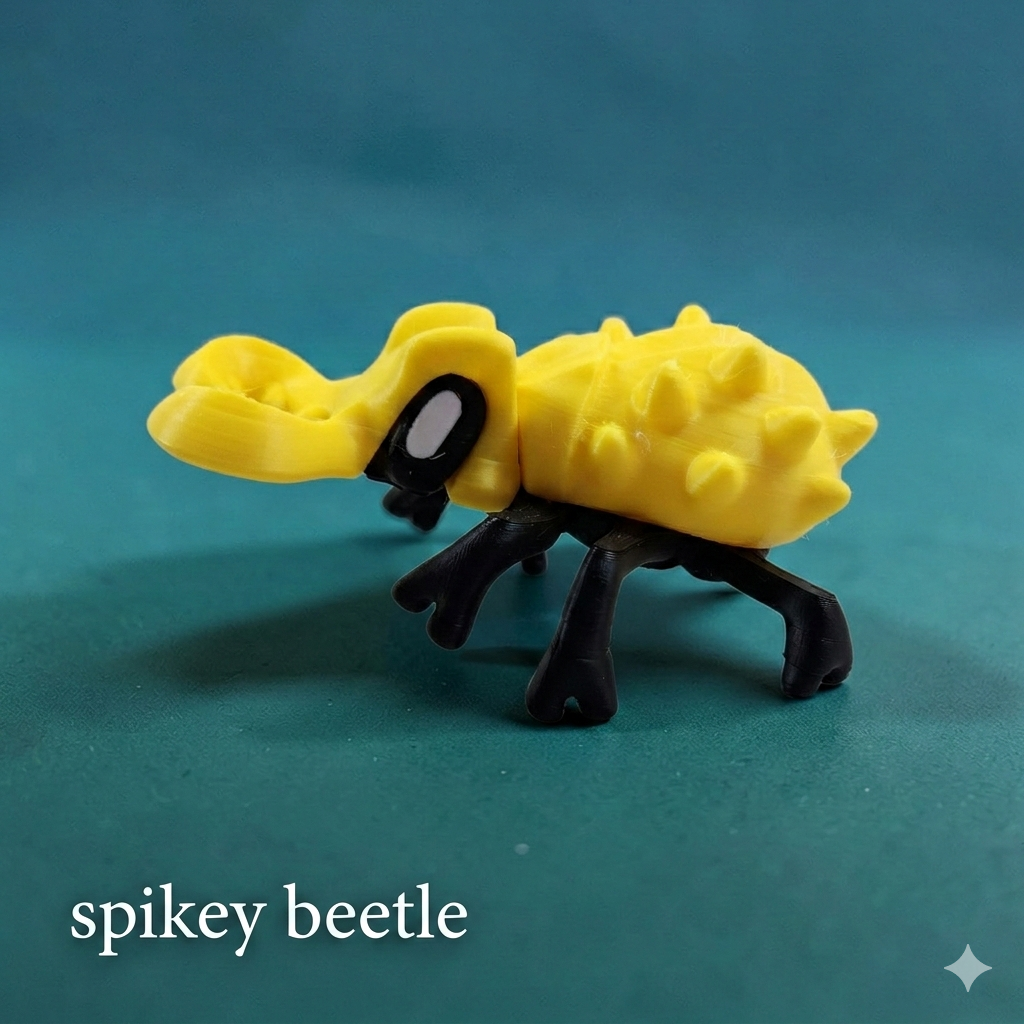 Articulated Blob Beetle Collection – Colorful 3D Printed Insect Fidget Toys