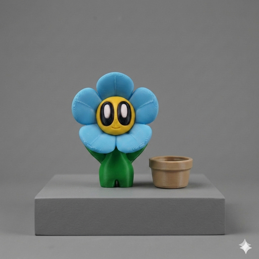 3D Printed Flower – Cute Desktop Companion with Removable Pot