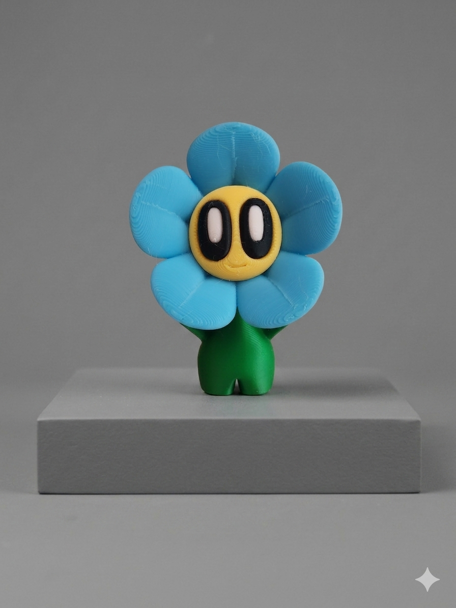 3D Printed Flower – Cute Desktop Companion with Removable Pot