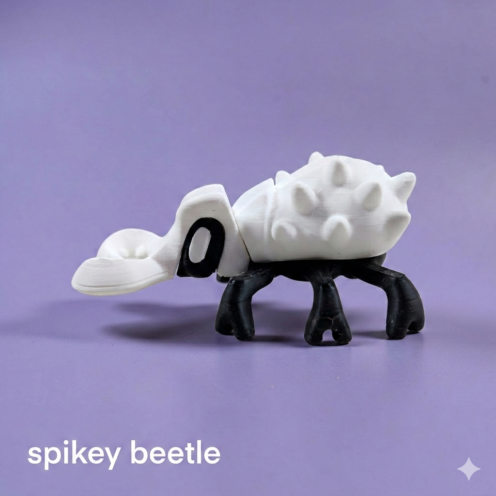 Articulated Blob Beetle Collection – Colorful 3D Printed Insect Fidget Toys