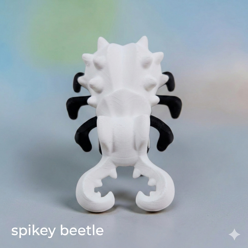 Articulated Blob Beetle Collection – Colorful 3D Printed Insect Fidget Toys