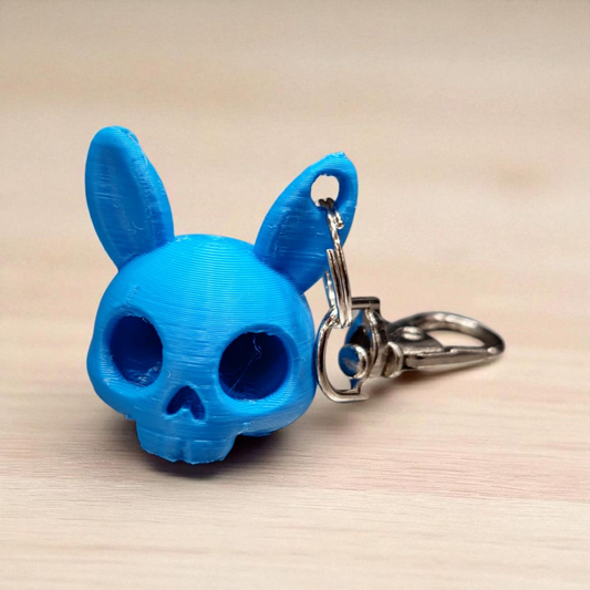 Bunny Skull Keychain