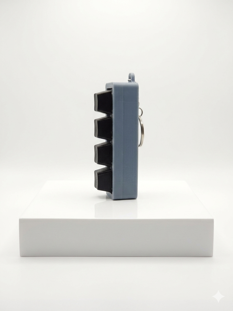 Mechanical Key Switch Fidget Clicker Keychain | 4-Key Tactile EDC Stress Toy