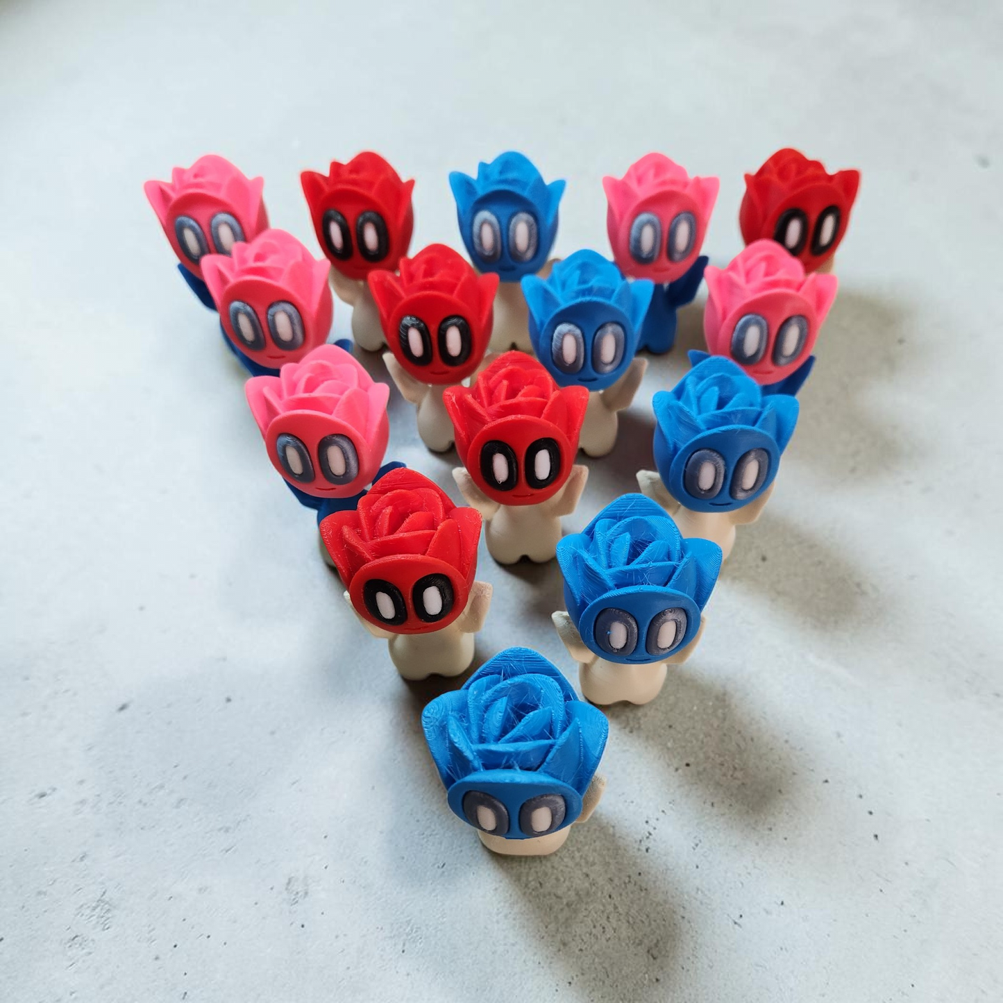 Tulip Sprite Collectible – Handmade 3D Printed Flower Figurine – Spooky Cute Desk Companion