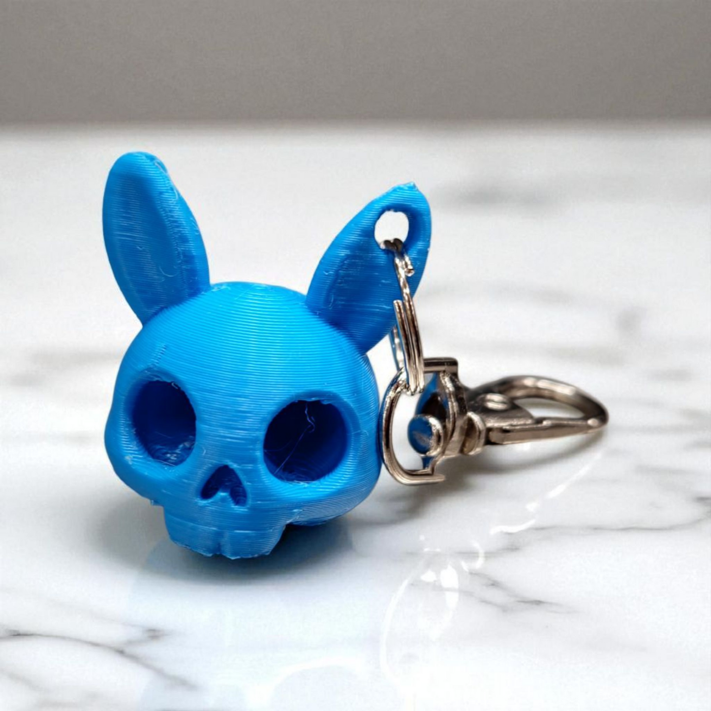 Bunny Skull Keychain