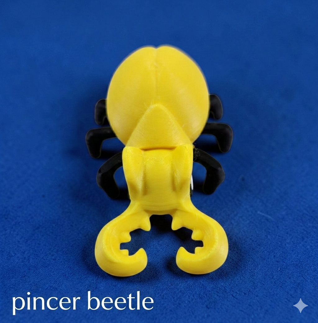 Articulated Blob Beetle Collection – Colorful 3D Printed Insect Fidget Toys