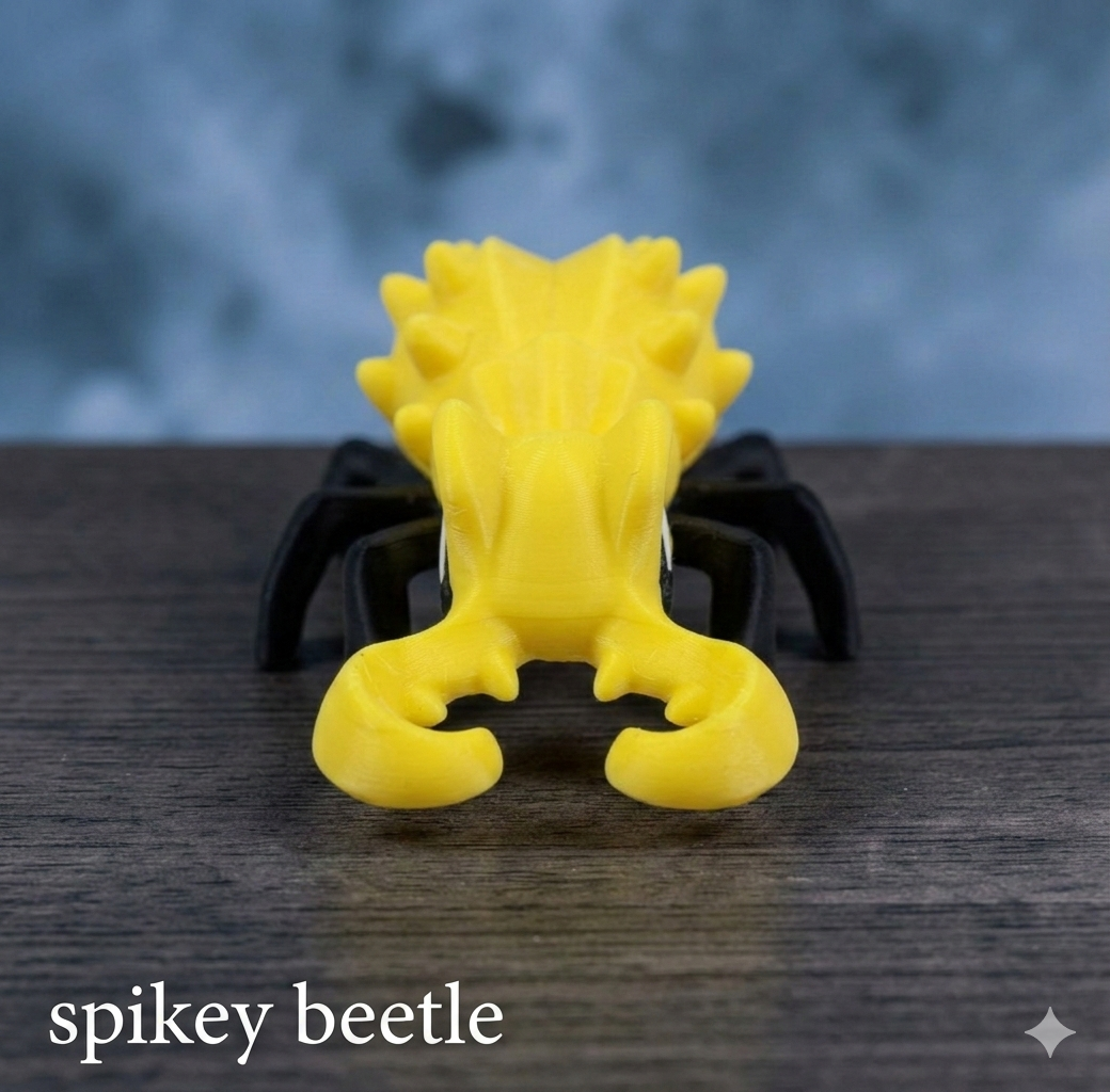 Articulated Blob Beetle Collection – Colorful 3D Printed Insect Fidget Toys