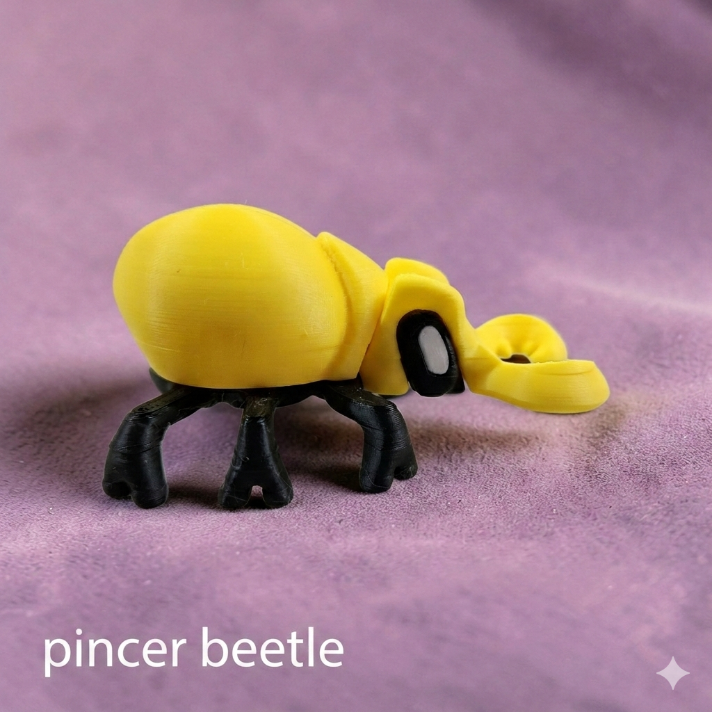 Articulated Blob Beetle Collection – Colorful 3D Printed Insect Fidget Toys
