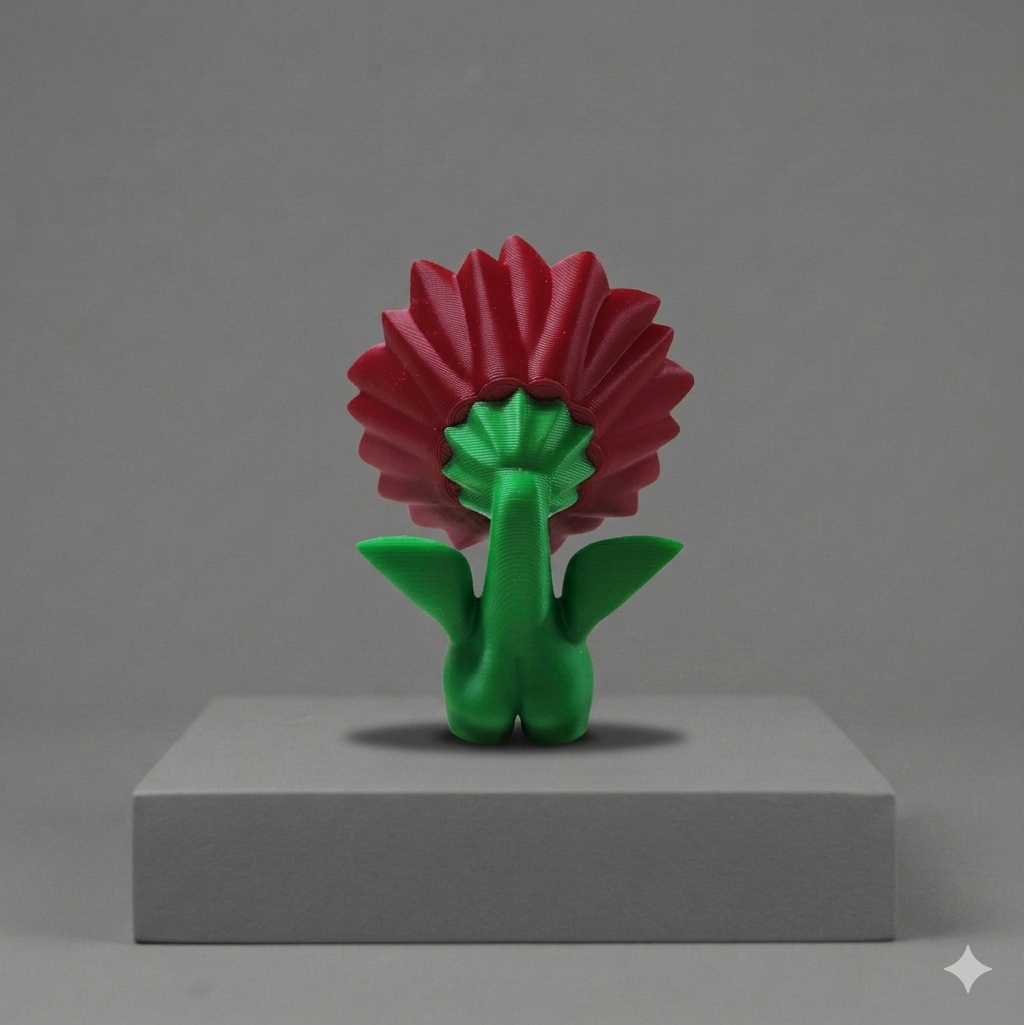 3D Printed Potted Flower – Interactive Desk Toy & Collectible