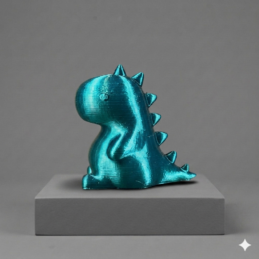 Chubby Dino Figurine – 3D Printed Silk Stegosaurus – Desk Pet & Fidget Toy