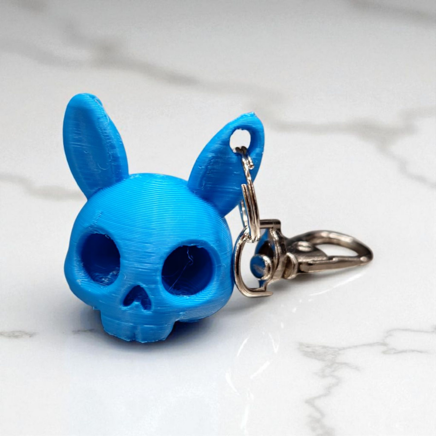 Bunny Skull Keychain