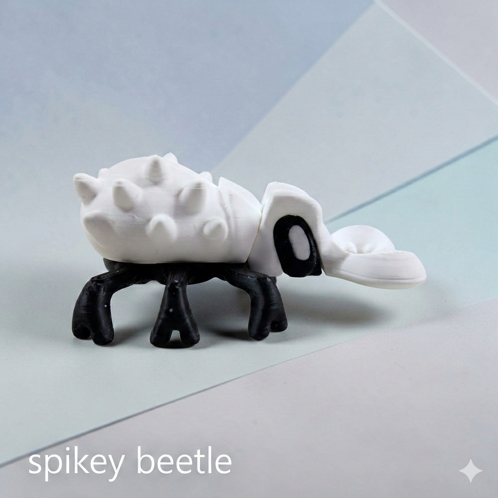 Articulated Blob Beetle Collection – Colorful 3D Printed Insect Fidget Toys