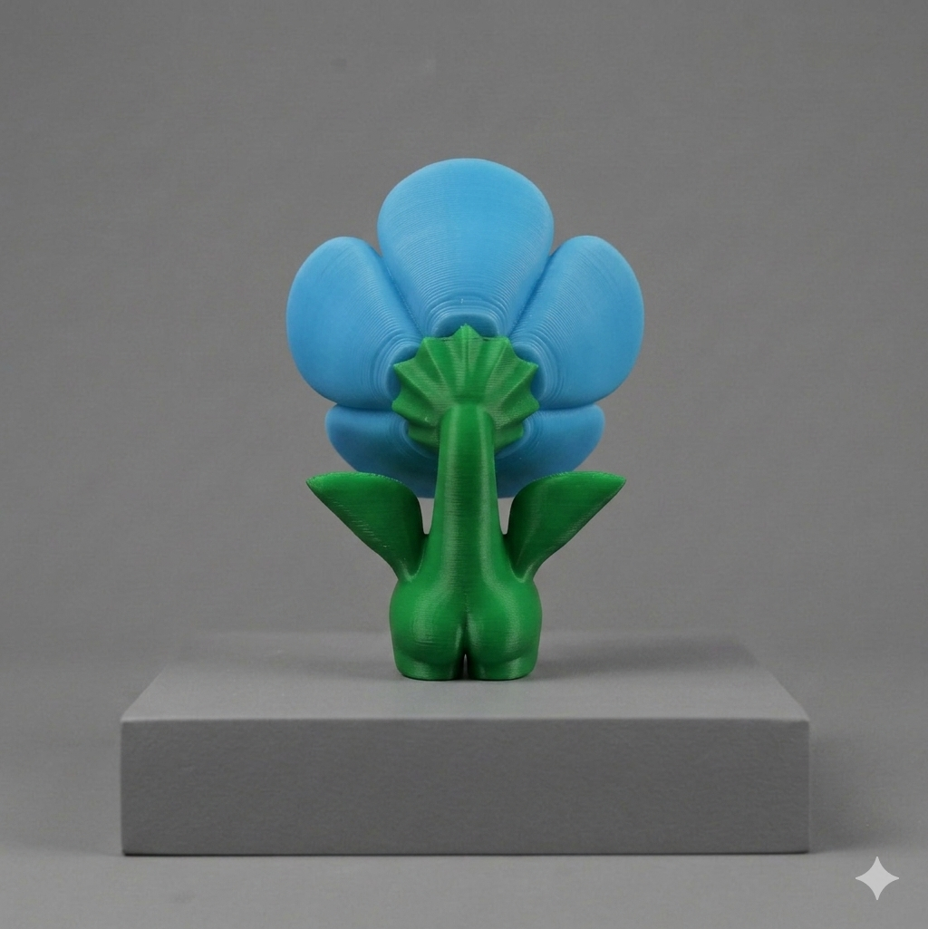 3D Printed Flower – Cute Desktop Companion with Removable Pot