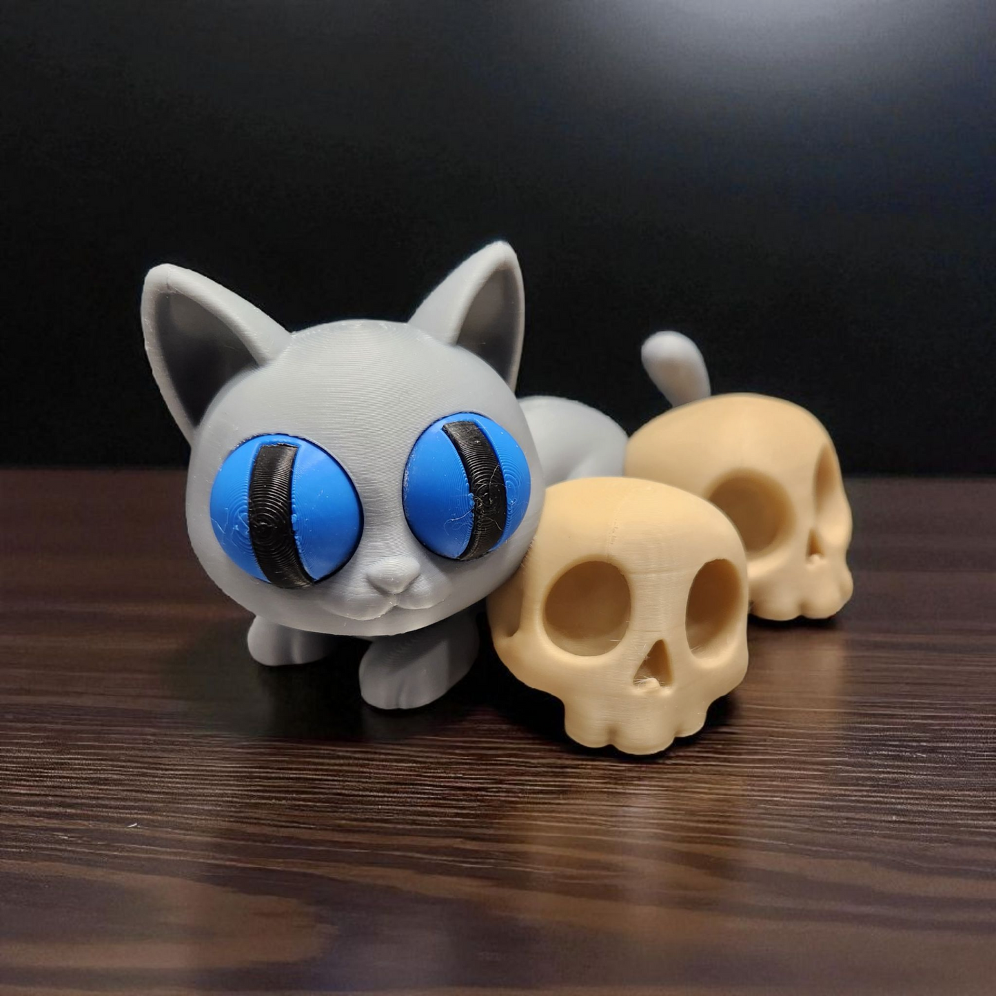 Spooky Cat & Skulls Halloween Display