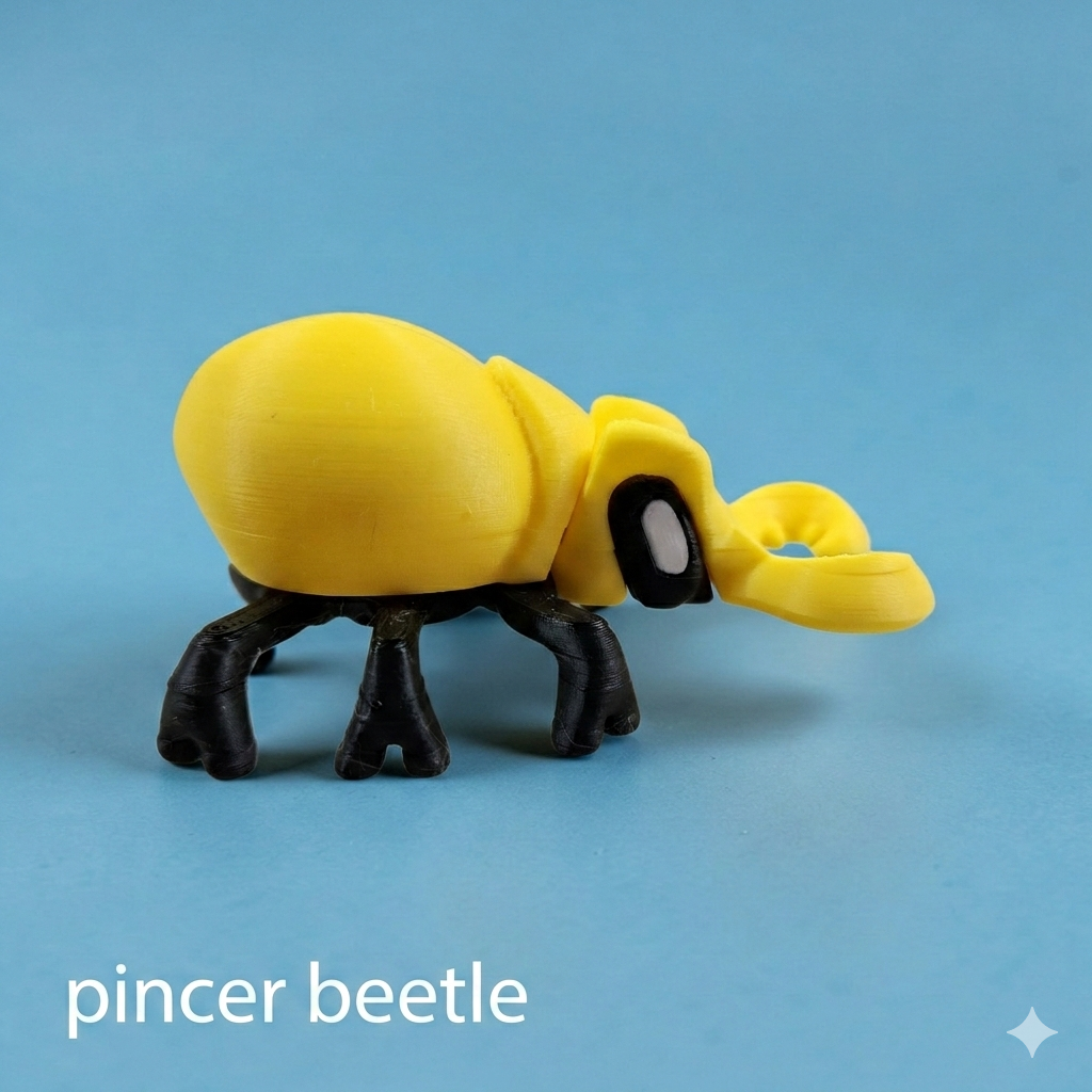 Articulated Blob Beetle Collection – Colorful 3D Printed Insect Fidget Toys