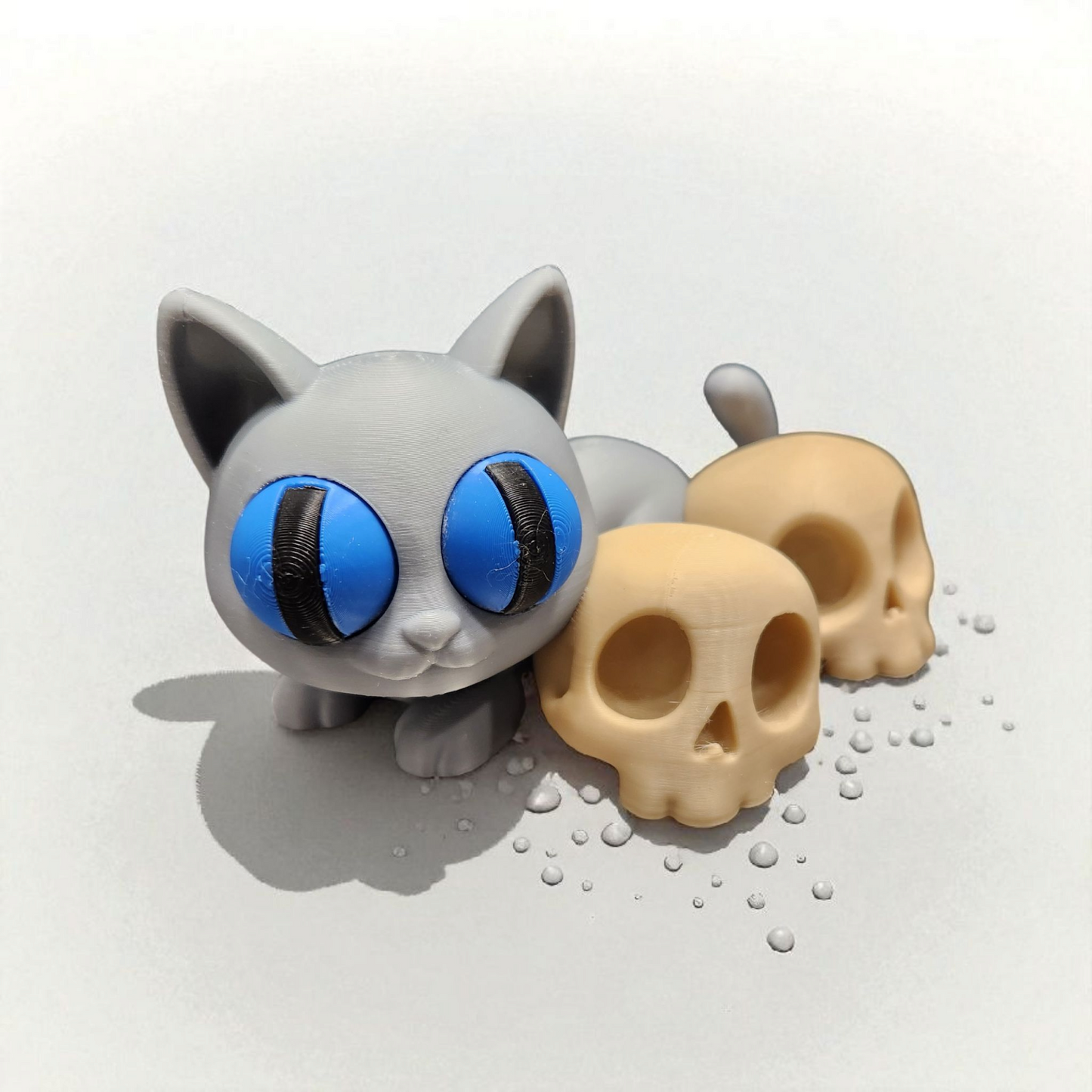 Spooky Cat & Skulls Halloween Display