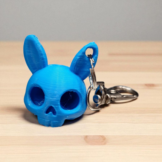 Bunny Skull Keychain